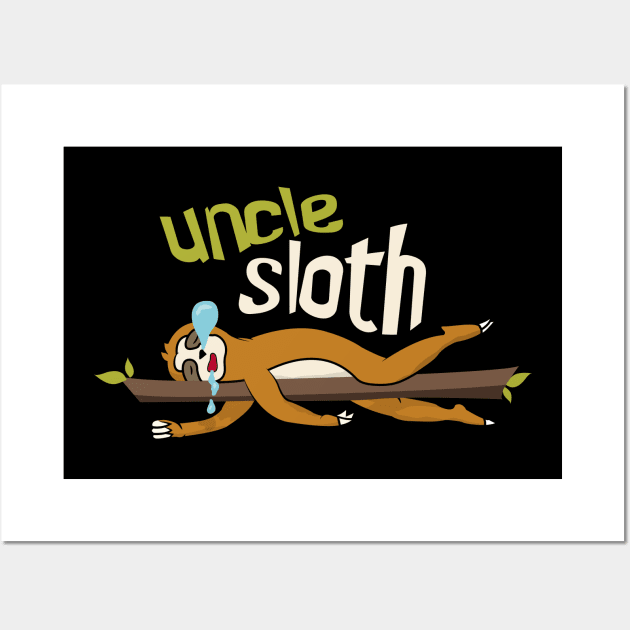 Uncle Sloth Wall Art by Tesszero